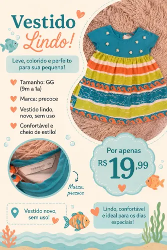 Roupa infantil / vestido / macacão bebê