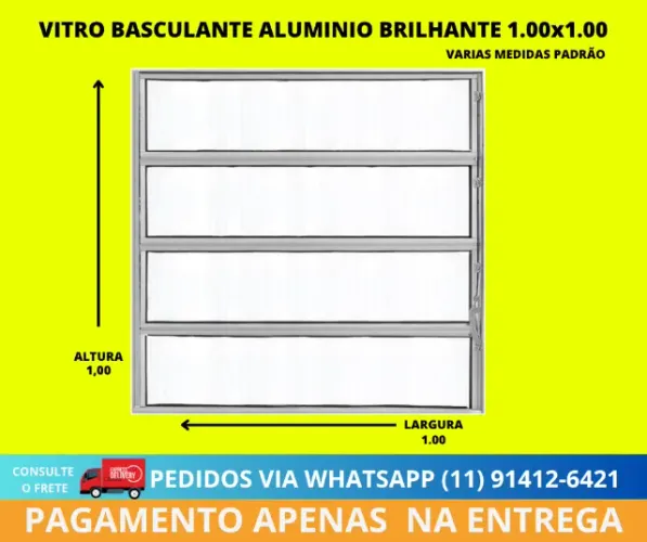 vitro Basculante Mod vl Brilhante 1.00 x 1.00