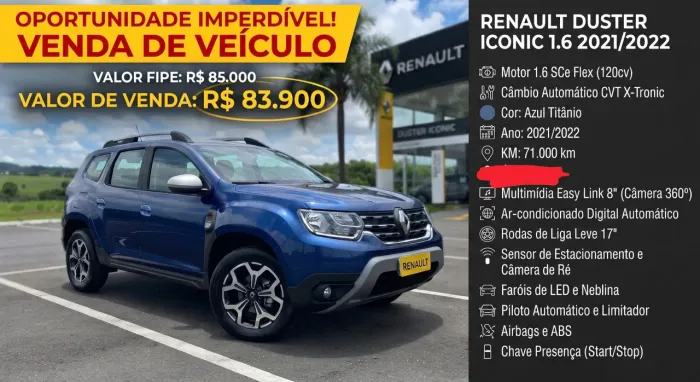 Renault Duster Iconic 1.6 16V Flex AUT 2022