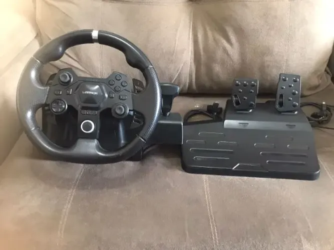 Volante Gamer Warrior Artaxes com Pedal e Force Feedback - PC/PS3/PS4/Xbox/Switch - JS090