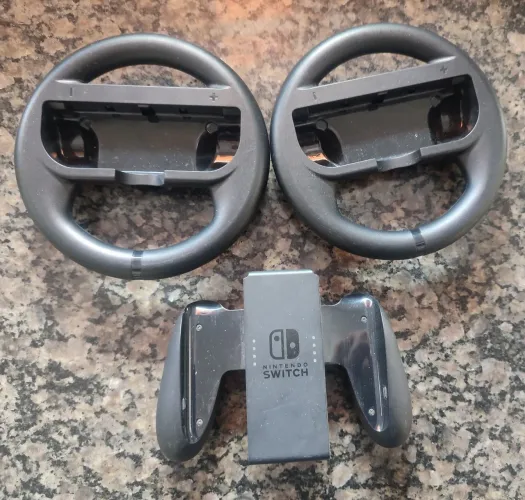 Suporte joycon original + 2 volantes Nintendo switch 