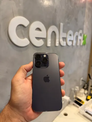 iPhone 14 Pro 256gn roxo lilas único dono com caixa e bateria nova 100%