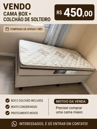 Cama nova de solteiro
