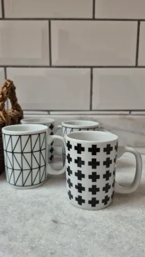 Kit 4 Canecas Café Tok Stok Design Geométrico