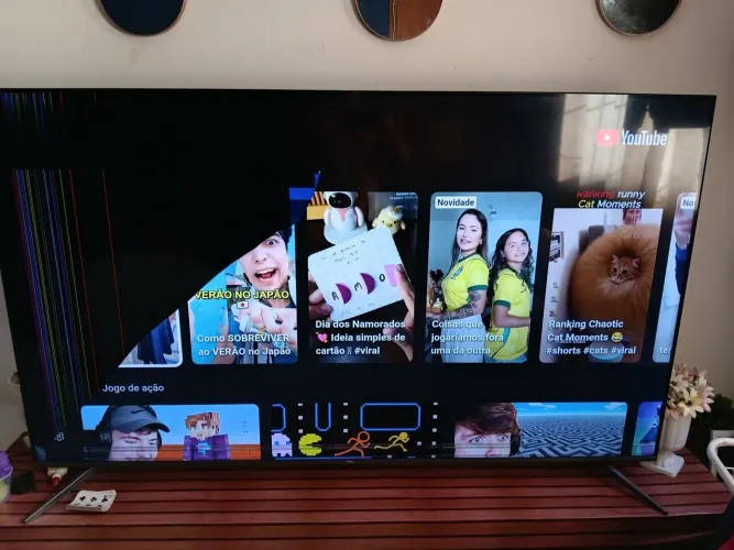 Tcl 65 com display quebrado