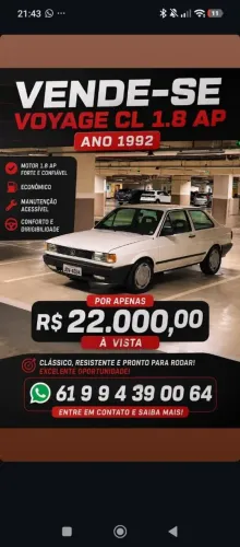 Volkswagen Voyage CL 1.8 (álcool) 1992