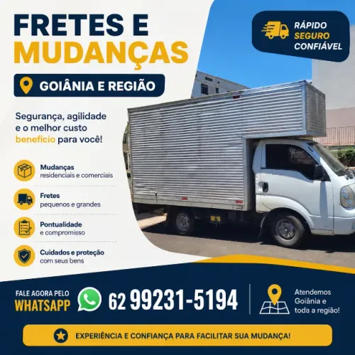Fretes e Mudanças Goiânia para Brasília