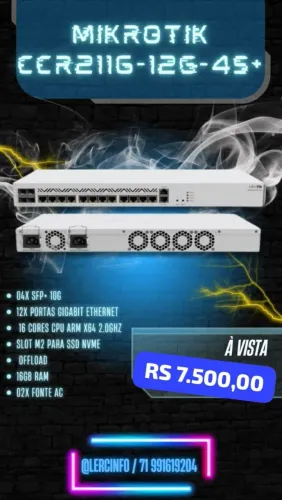 Mikrotik Routerboard CCR2116-12G-4S+ (4x 10G)