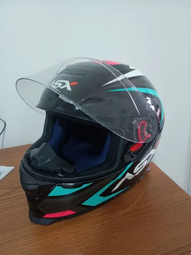 CAPACETE ASX EAGLE STREET BRILHO PRETO TIFFANY ROSA