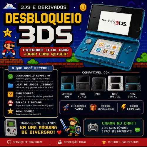 Desbloqueio Nintendo 3DS e Derivados