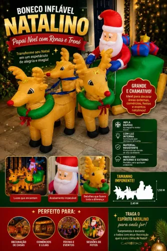 BONECO INFLÁVEL NATALINO