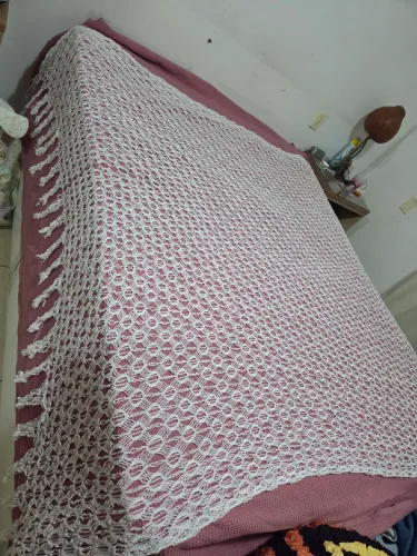 Colcha cama de casal crochê
