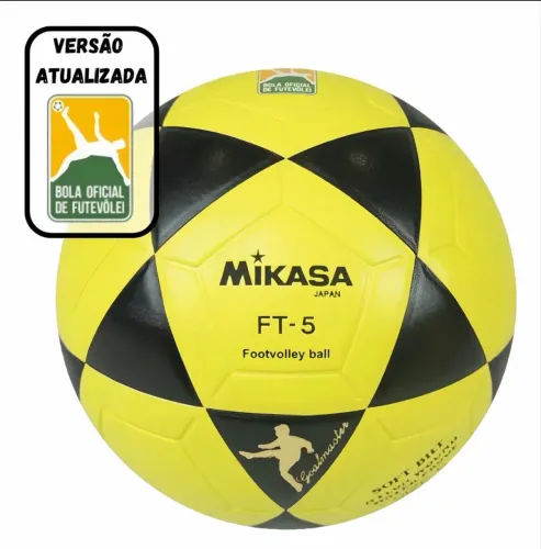 Bola de futebol Mikasa Futevôlei nº 5 cor amarelo e preto