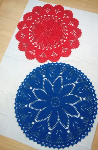 Tapete azul 1 metro de diâmetro, tapete vermelho 90cm