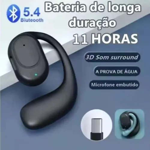 Fone de ouvido bluetooth a prova dagua com microfone
