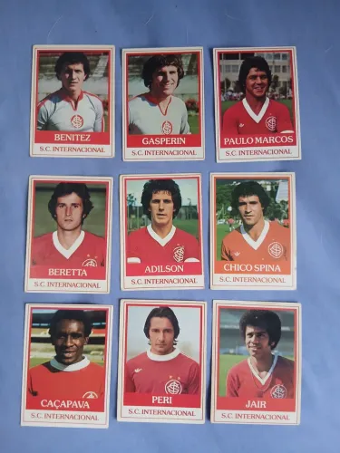 Lote de cards ping pong futebol - Internacional