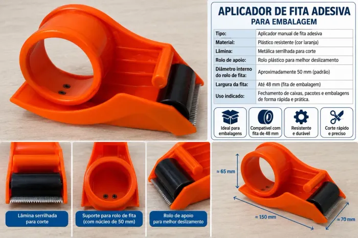 Aplicador fita adesiva larga
