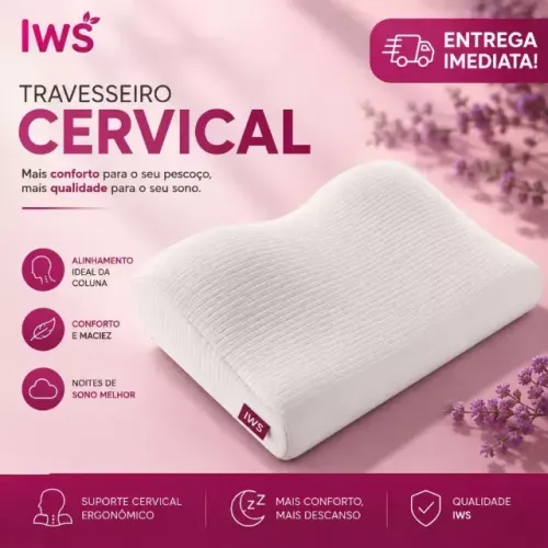Travesseiro Cervical Ortopédico IWS para Pescoço
