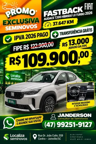 Fiat Fastback Audace 200 TB AUT (hibrído) 2026