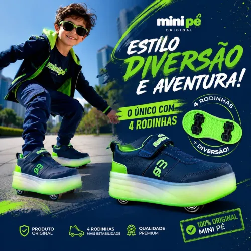 Tênis com Rodinhas Original Mini Pé 4 Rodas