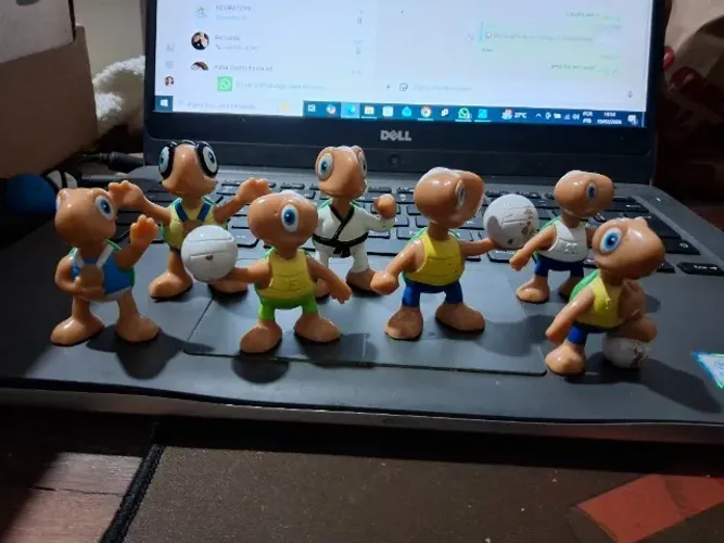 Miniaturas colecionáveis da Tortuguita Esportiva lançados pela Arcor