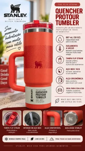 Copo Stanley Quencher Protour Tumbler