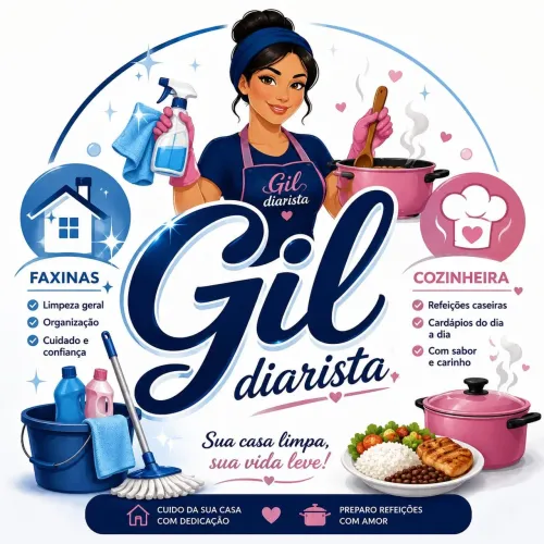 Serviços de cozinha e faxina
