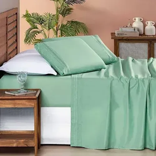 Jogo de Cama Salvia Verde Queen 200 fios