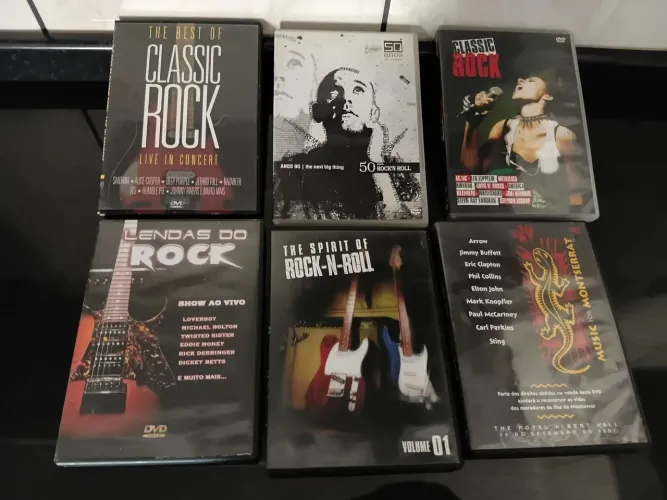 Coletâneas de rock em DVDs grandes nomes 
