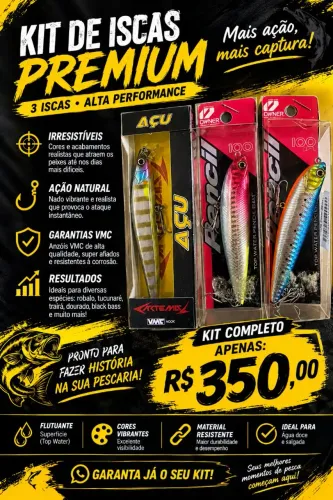 Kit de Iscas premium para pescar, muito raras. Aceito negociações