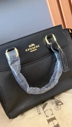 Mala / Bolsa Feminina Estruturada Monograma Preto - Nova com Dust Bag