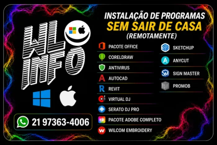 Instalações sem sair de casa WINDOWS e MAC