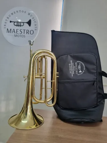 Cornetão Sib Weril Pisto Gatilho Fanfarra Dourado Bag Bocal - Envio - Parcelo - OLX PAY
