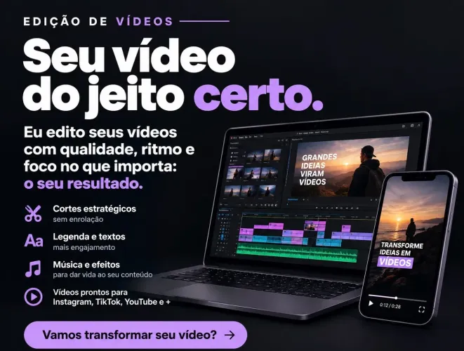 Edição de vídeo - 30R$