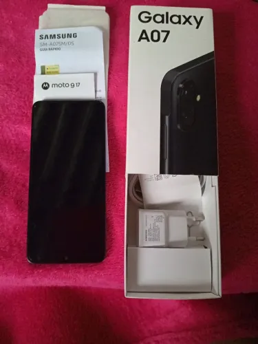 Samsung Galaxy A07 128 gb, l4grTUDO ORIGINAL. Protetor de tela em CERÂMICA