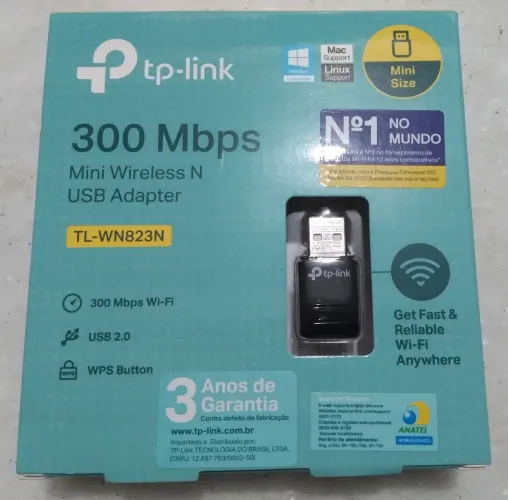 Adaptador Wifi Tp-link TL-WN823N Mini Wireless N - Estado de Novo (Na caixa original)