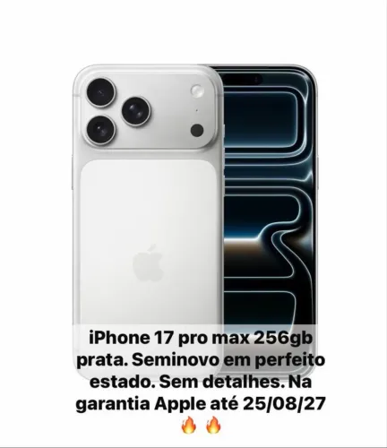 Iphone 17 pro max 256gb prata