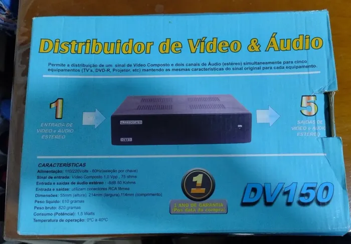 Distribuidor de Vídeo & Áudio Marca Transcortec DV150