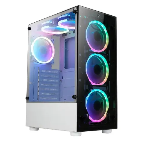 Gabinete Rise Mode Glass 06x, Mid Tower, ARGB, ATX, Lateral e Frent Vidro, Novo, Lacrado