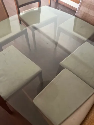 Vidro chanfrado para mesa