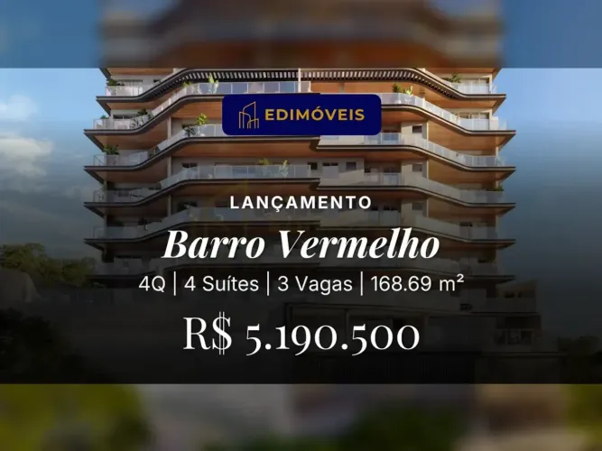 Exclusivo apartamento em Barro Vermelho: Lazer completo e localização privilegiada