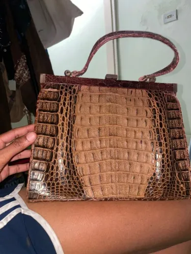 Bolsa Couro de Jacaré - Vintage
