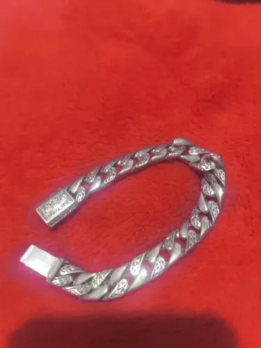 Pulseira de Prata Maciça Elo Duplo / Grumet com Fecho Gaveta