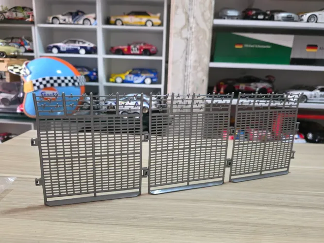 Miniatura 1.18 cerca de encaixe autódromo para diorama muito detalhado