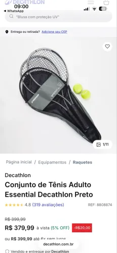 Raquete de tênis iniciante Decatlhon