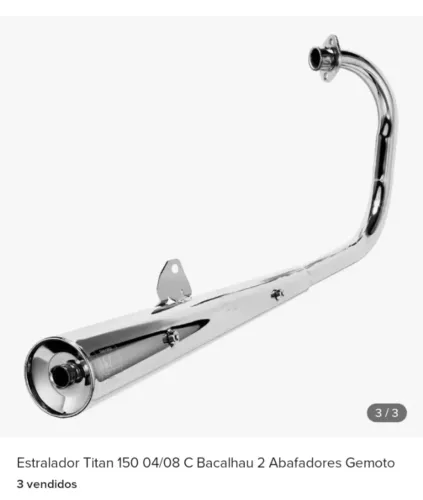 Estralador titan 150 04/08 c bacalhau 2 abafadores Gemoto