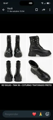 Coturno tratorado Tam 38
