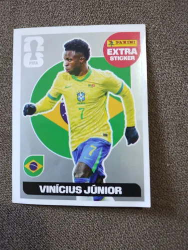 Figurinha extra sticker Prata Vinícius Júnior