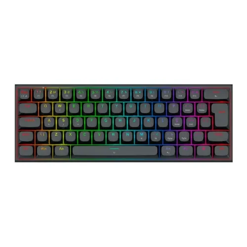 Teclado Magnetico Redragon Fidd, RGB, 60%, ABNT2, Switch Pink Linear, Preto, K683-RGB-PT