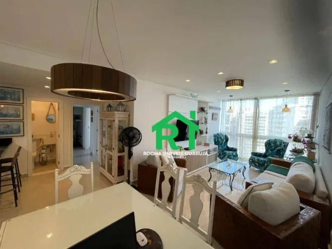 Apartamento frente mar com 3 quartos (3 suítes) e 1 vaga à venda em Pitangueiras, Guarujá
